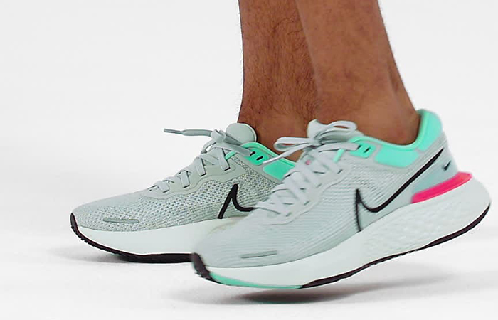 Giày Nike ZoomX Invincible Run Flyknit 'Grey Fog Dynamic Turquoise' CT2228-003 - Ảnh 5