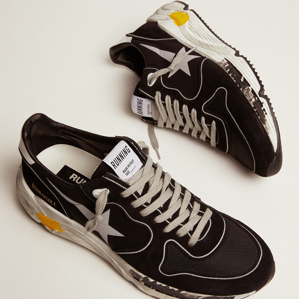 Giày Golden Goose Running Sole 'Black Silver Star' GMF00126-F000326-90178 - Ảnh 5