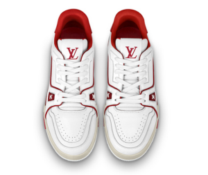 Alternative view of Giày Louis Vuitton Bordeaux LV Trainer 'White Red' 1A8ZPR