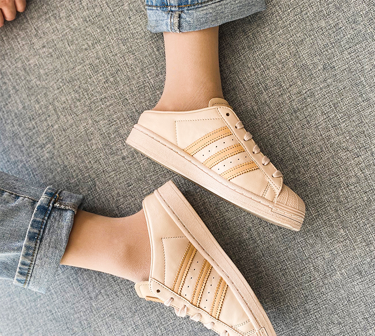 Giày Adidas Superstar Mule Ivory 'Pink Slip On' G58357 - Ảnh 2