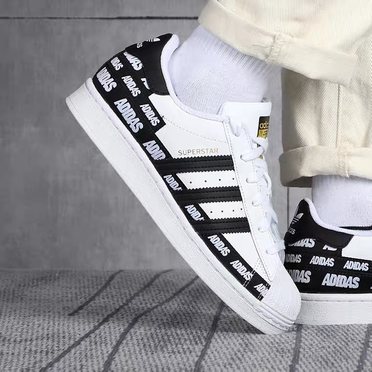 Giày Adidas Superstar 'Wordmark Heel Stripe White Black' FX5558 - Ảnh 2