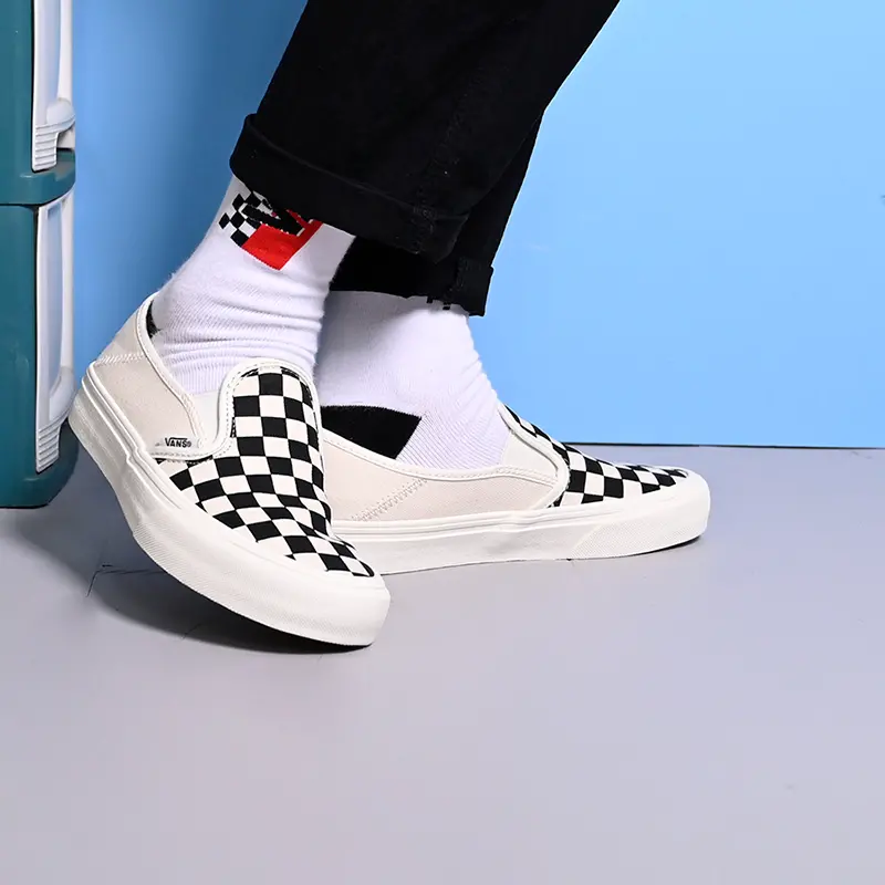 Alternative view of Giày Vans Eco Theory SlipL-On SF 'Black Checkerboard' VN0A3MVD42E
