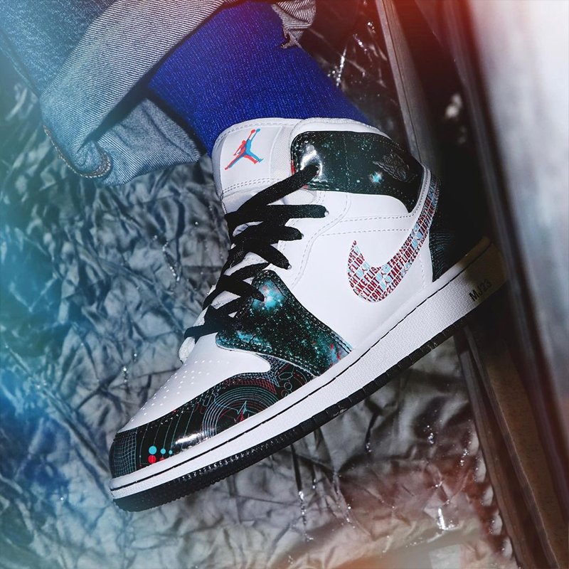 Giày Nike Air Jordan 1 Mid SE GS 'Take Flight' BQ6931-114 - Ảnh 2