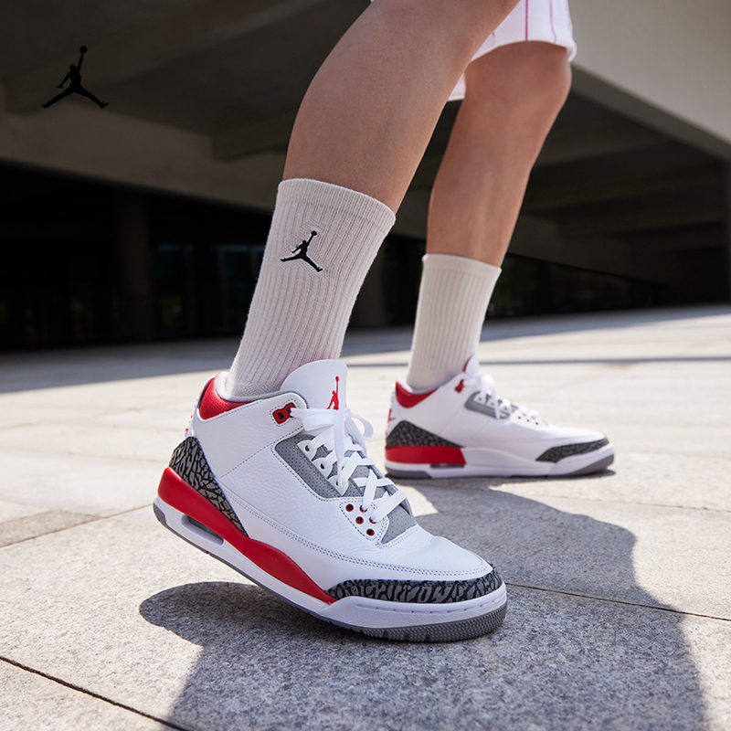 Giày Nike Air Jordan 3 Retro Denim SE GS 'Fire Red' CZ6634-100 - Ảnh 3