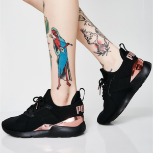 Alternative view of Giày Puma Wmns Muse X-2 Metallic 'Black Rose Gold' 370838-01