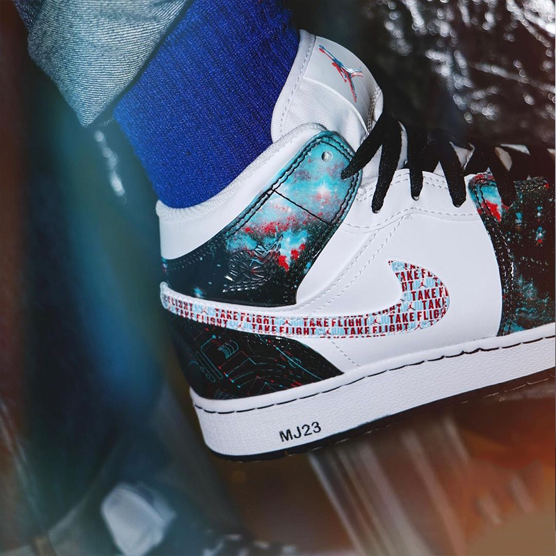 Giày Nike Air Jordan 1 Mid SE GS 'Take Flight' BQ6931-114 - Ảnh 3