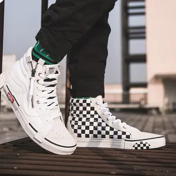 Alternative view of Giày Vans SK8-Hi CAP LX Reissue 'White Checkerboard' VN0A3WM127I