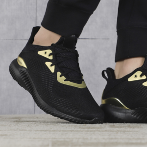 Alternative view of Giày Adidas Alphabounce 1 'Black Gold Metallic' FZ2196