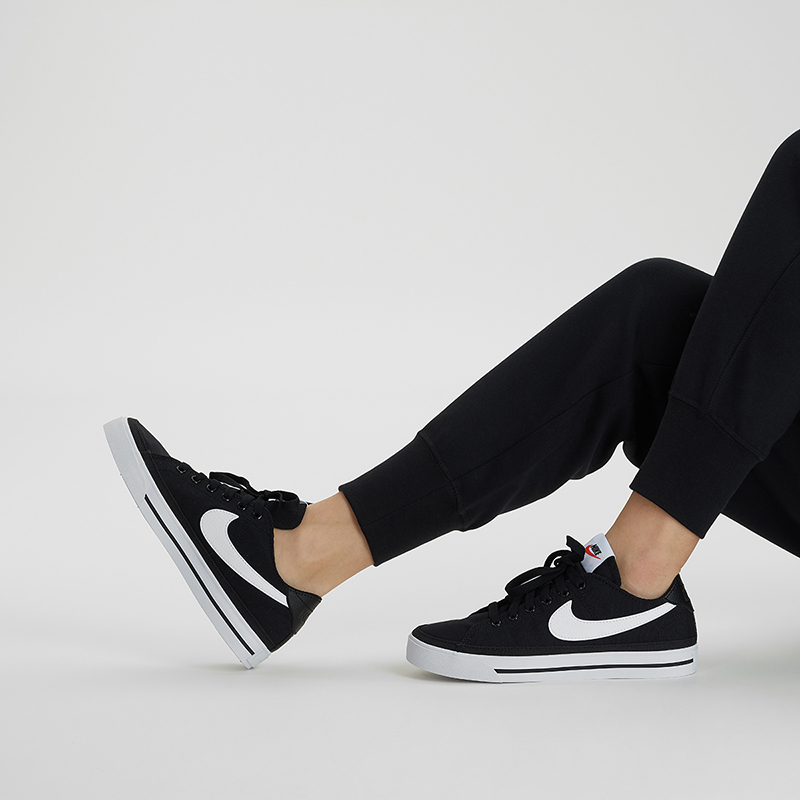 Giày Nike Wmns Court Legacy Canvas 'Black White' CZ0294-001 - Ảnh 2