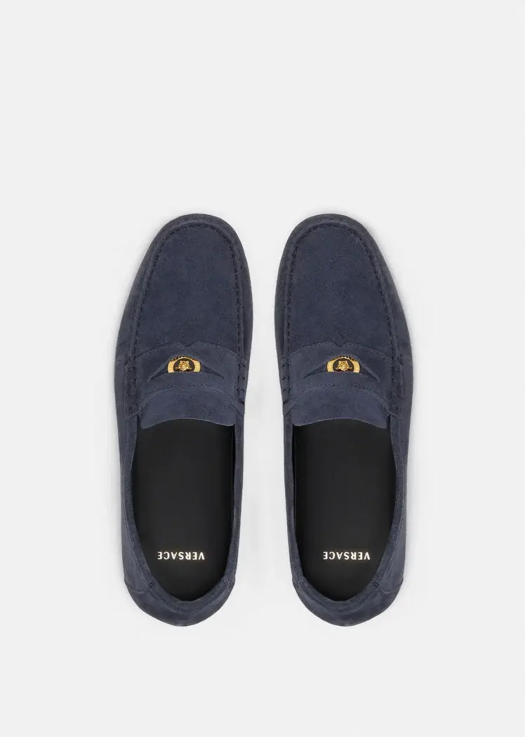 Alternative view of Giày Versace Suede Loafers Navy DSU7564-DCRO1G-1U61V