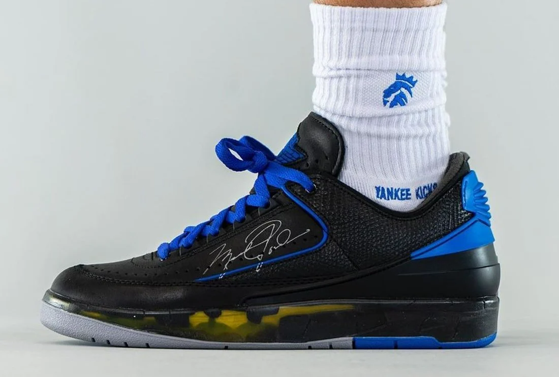 Giày Nike Off-White x Air Jordan 2 Retro Low SP 'Black Varsity Royal' DJ4375-004 - Ảnh 5