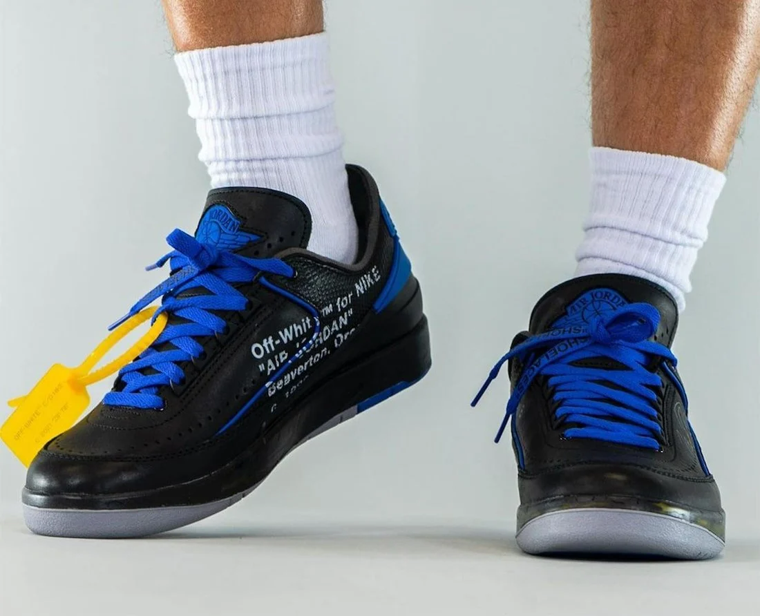Giày Nike Off-White x Air Jordan 2 Retro Low SP 'Black Varsity Royal' DJ4375-004 - Ảnh 3