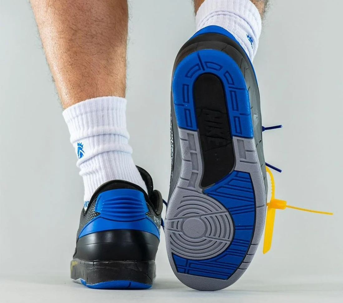 Giày Nike Off-White x Air Jordan 2 Retro Low SP 'Black Varsity Royal' DJ4375-004 - Ảnh 6