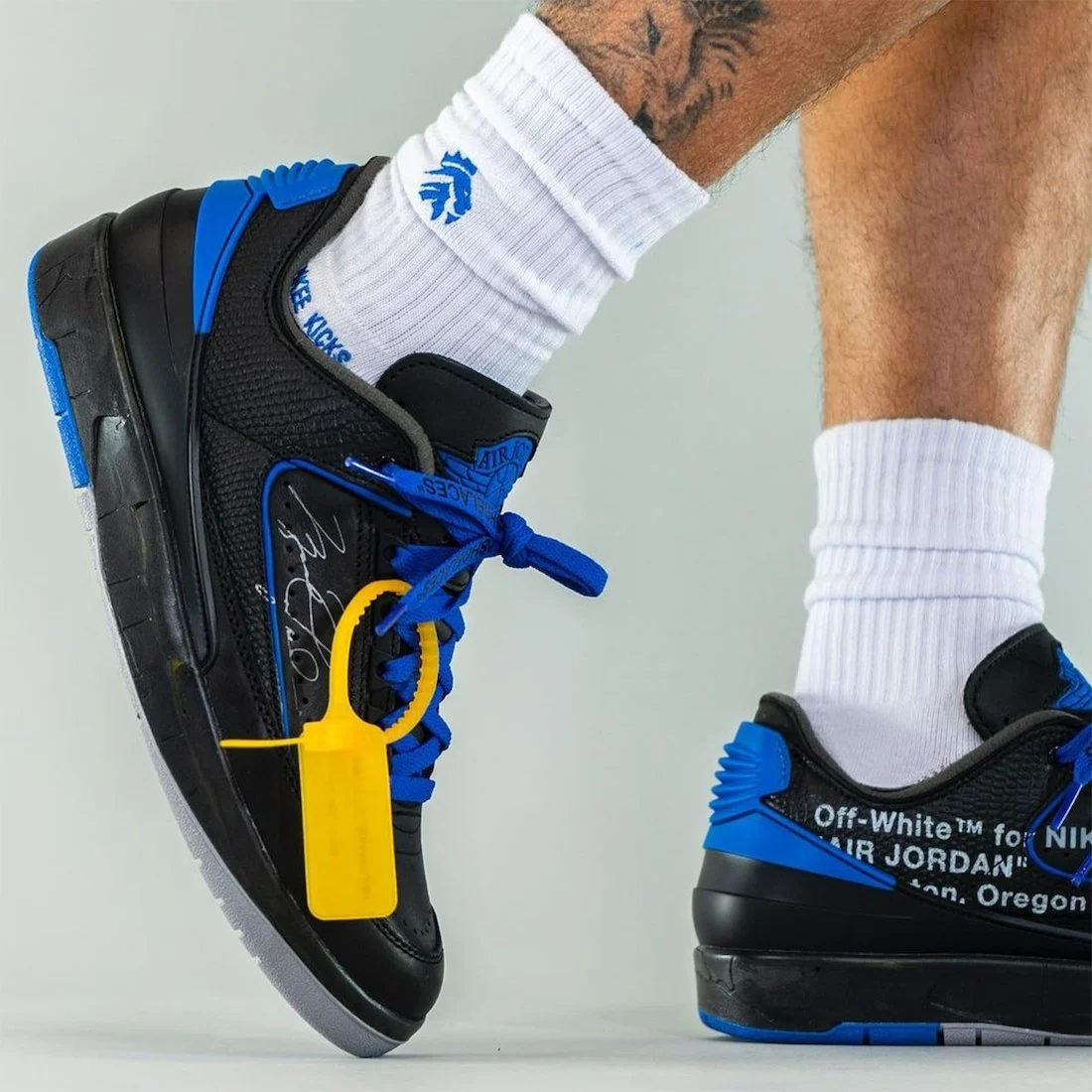 Giày Nike Off-White x Air Jordan 2 Retro Low SP 'Black Varsity Royal' DJ4375-004 - Ảnh 2