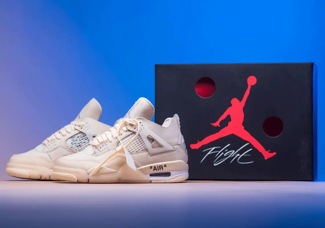 Alternative view of Giày Nike Air Jordan 4 Retro Off-White Sail CV9388-100