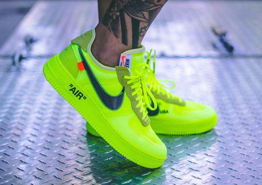 Giày Nike Air Force 1 Low Off-White Volt AO4606-700 - Ảnh 3