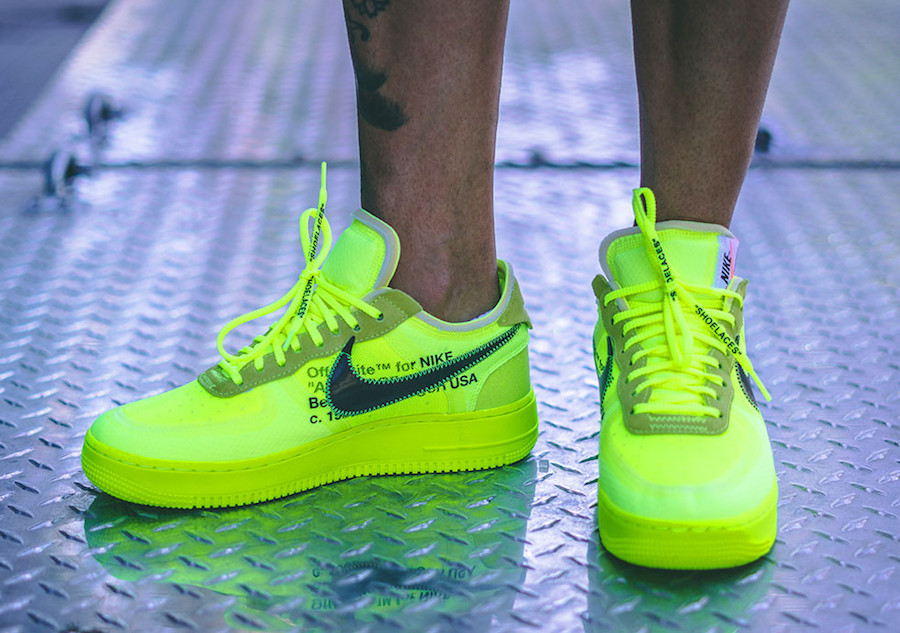 Giày Nike Air Force 1 Low Off-White Volt AO4606-700 - Ảnh 4