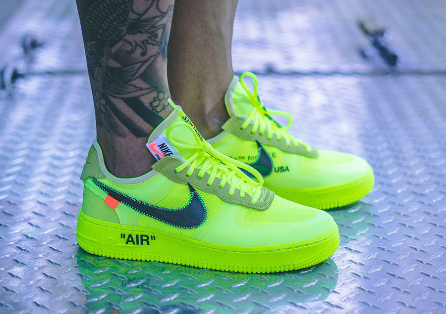 Giày Nike Air Force 1 Low Off-White Volt AO4606-700 - Ảnh 2
