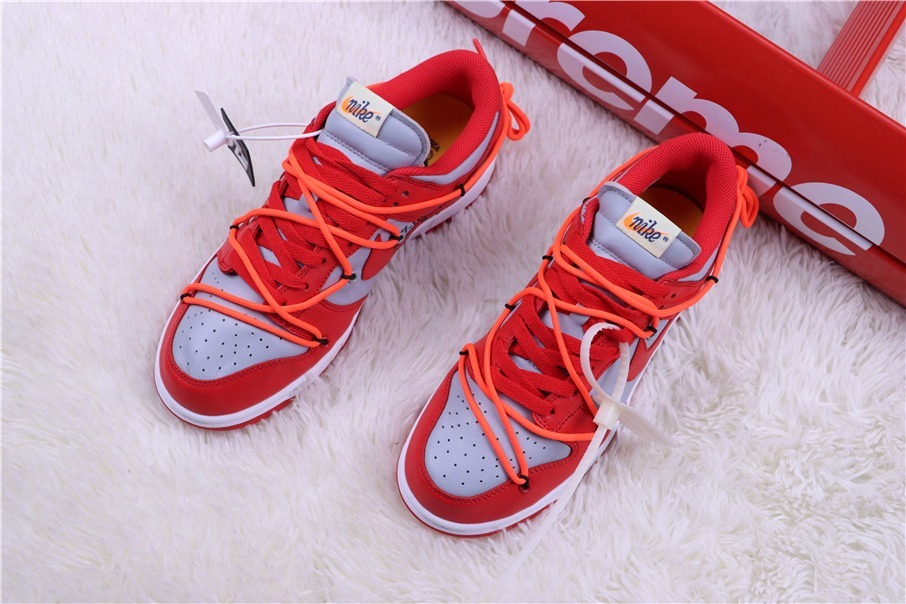 Giày Nike Off-White x Dunk Low 'University Red' CT0856-600 - Ảnh 6