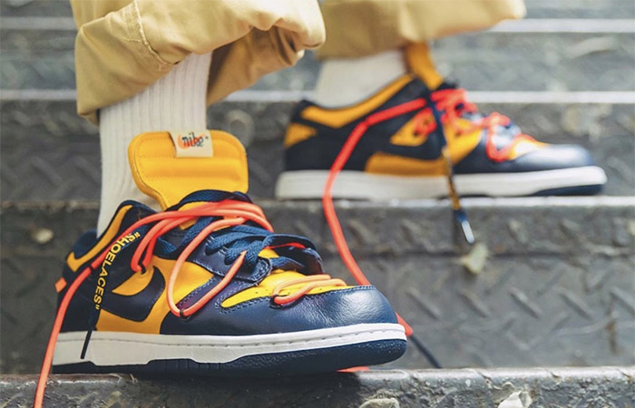 Giày Nike Dunk Low Off-White 'University Gold Midnight Navy' CT0856-700 - Ảnh 2