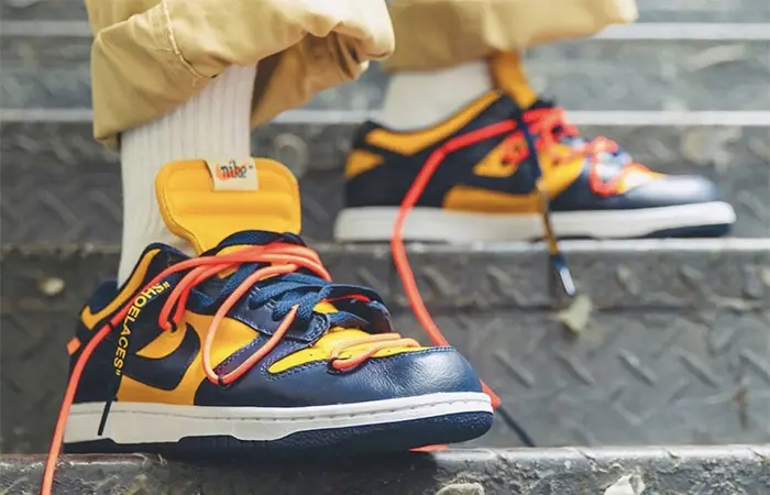 Alternative view of Giày Nike Dunk Low Off-White 'University Gold Midnight Navy' CT0856-700