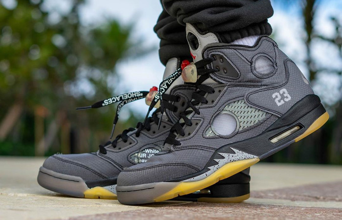 Giày Nike OFF-WHITE x Air Jordan 5 Retro SP 'Muslin' CT8480-001 - Ảnh 3