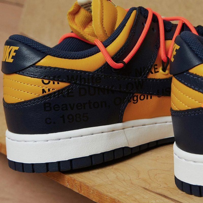Giày Nike Dunk Low Off-White 'University Gold Midnight Navy' CT0856-700 - Ảnh 9