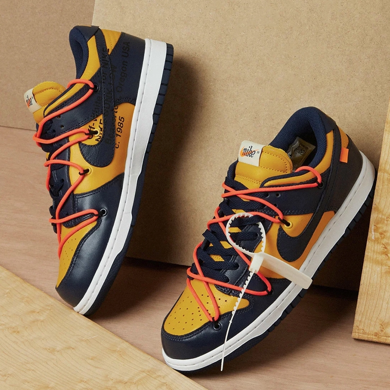 Giày Nike Dunk Low Off-White 'University Gold Midnight Navy' CT0856-700 - Ảnh 6