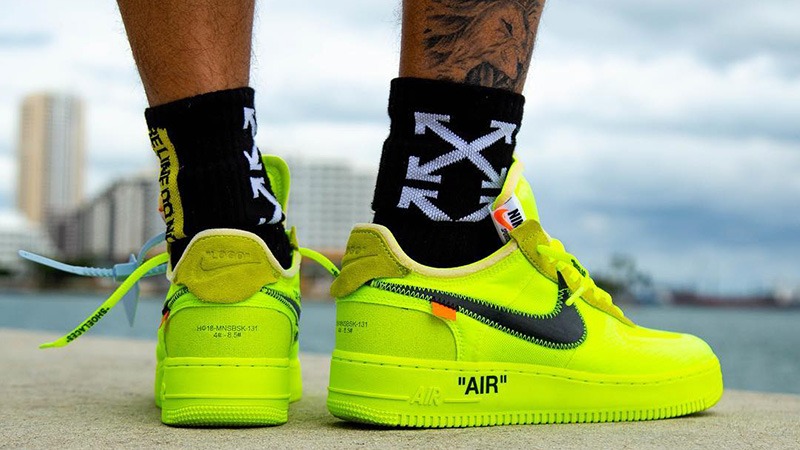Giày Nike Air Force 1 Low Off-White Volt AO4606-700 - Ảnh 8