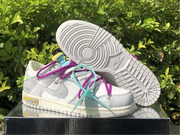 Giày Nike Off-White x Dunk Low 'Lot 21 Of 50' DM1602-100 - Ảnh 5