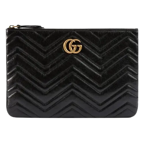 Túi Gucci Leather GG Marmont Pouch With Heart Black 525541-0OLET-1000