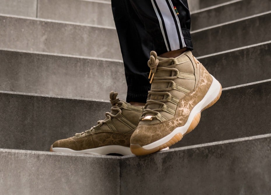 Giày Nike Wmns Air Jordan 11 Retro 'Olive Lux' AR0715-200 - Ảnh 3