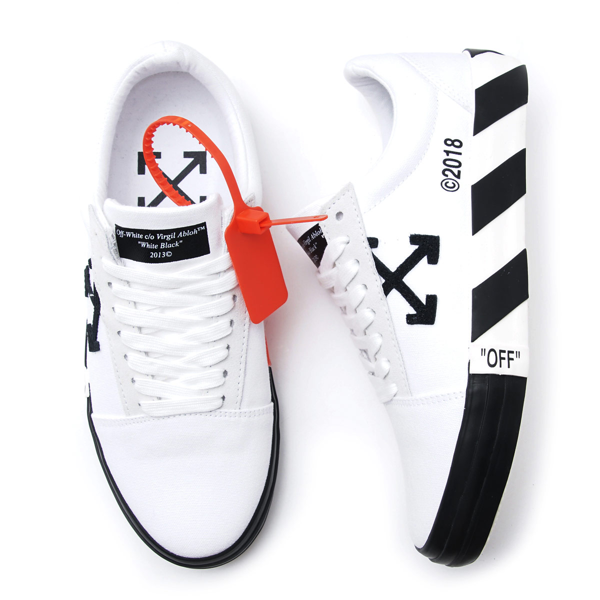 Giày Off-White Vulc Low Top 'White Black' OMIA085E18351001-0100 - Ảnh 2