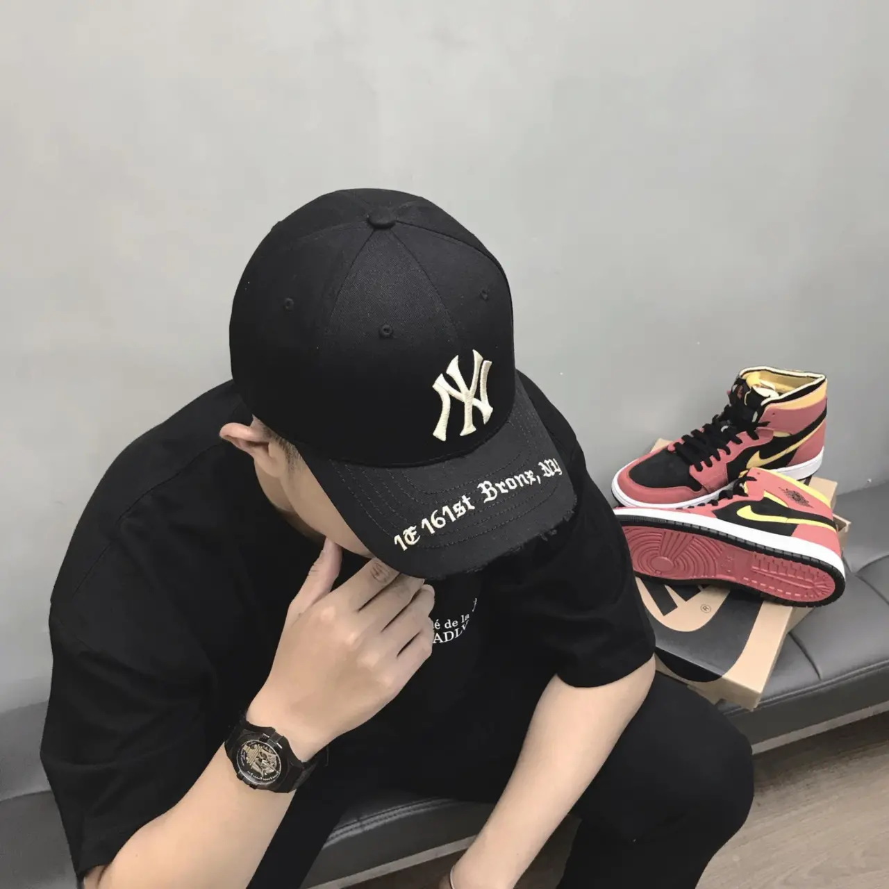 Alternative view of Mũ MLB Gothic Address Structure New York Yankees Black 32CPKP111-50L
