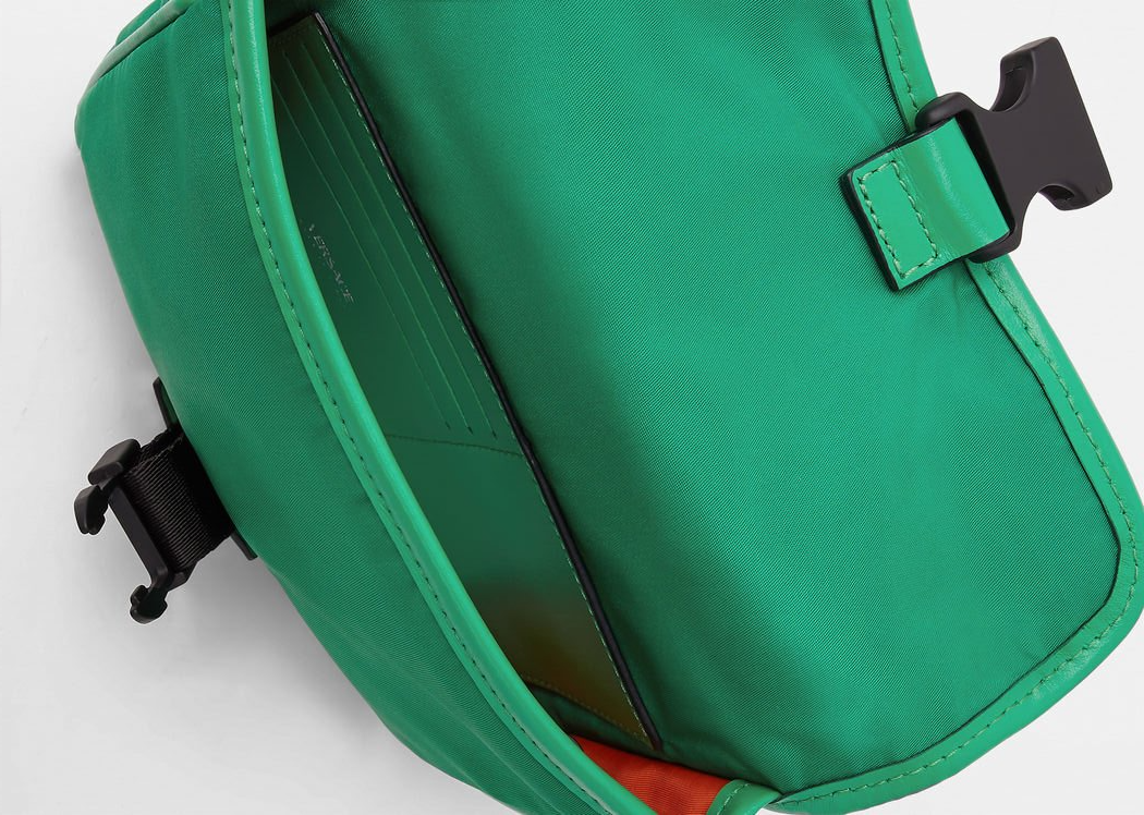 Túi Versace La Medusa Nylon Small Messenger Green Water 1000727-DNY8ME-1G57P - Ảnh 5