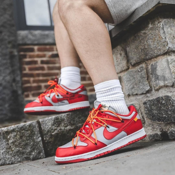 Giày Nike Off-White x Dunk Low 'University Red' CT0856-600 - Ảnh 2