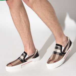 Giay Burberry Checked Slip-on 'Brown' 8056762