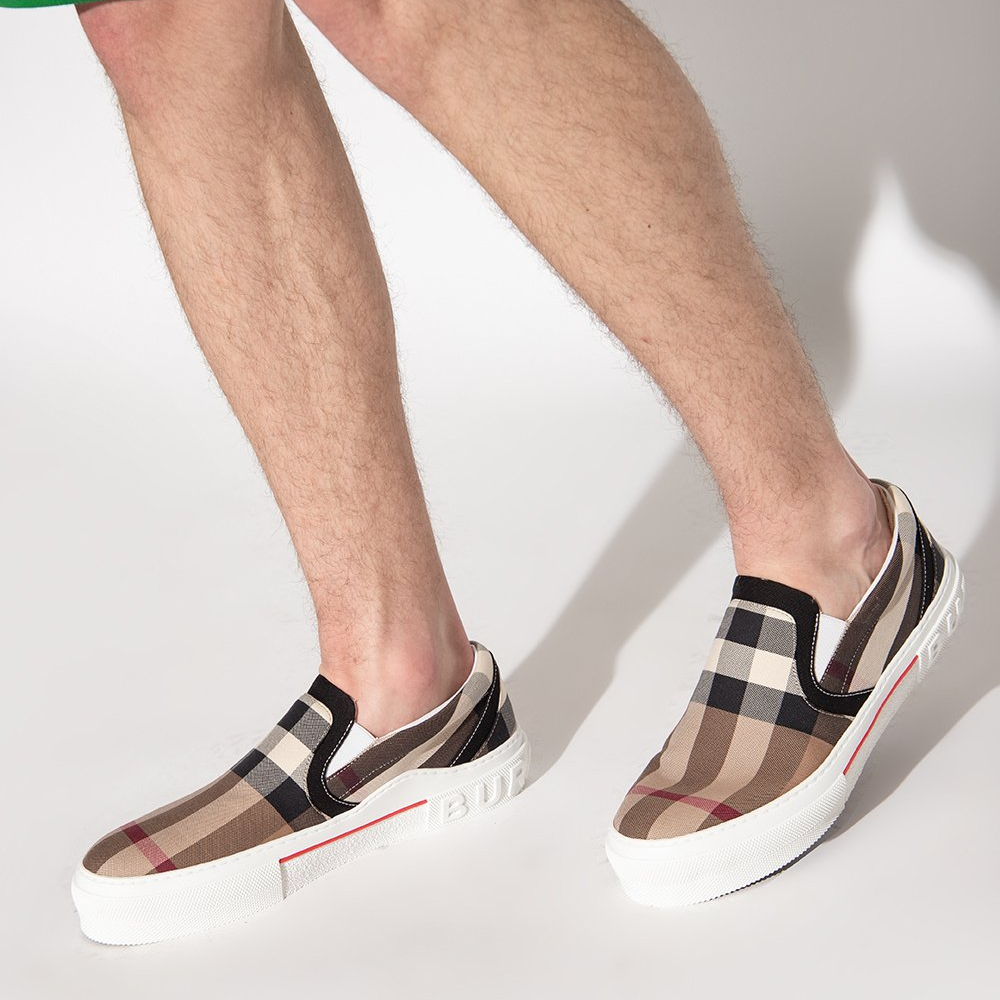 Giay Burberry Checked Slip-on 'Brown' 8056762