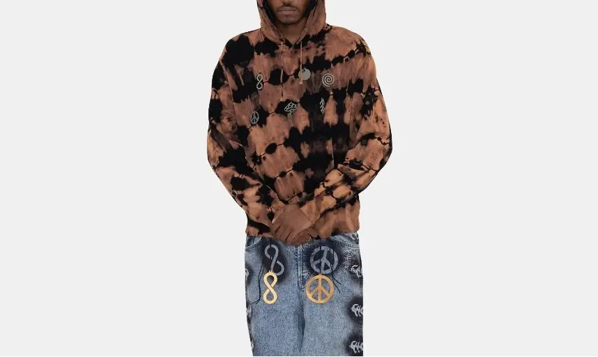 Ao Stussy x Dries Van Noten Bandana Hoodie 'Camel'