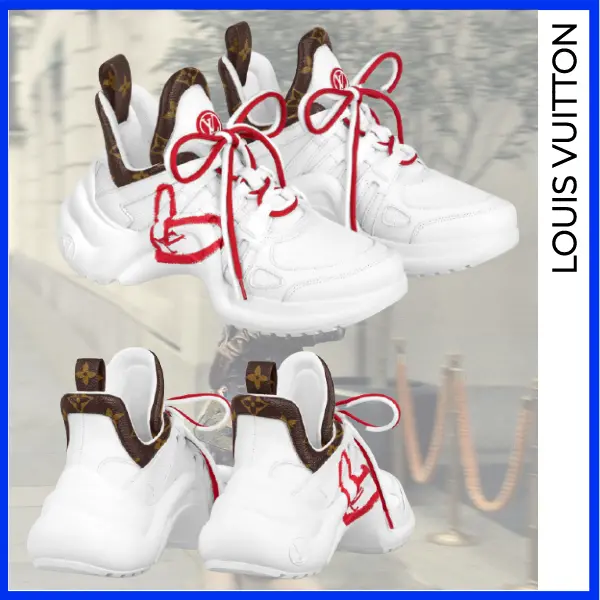 Alternative view of Giày Louis Vuitton Low-Top Sneaker White Red Heart 1A99FL