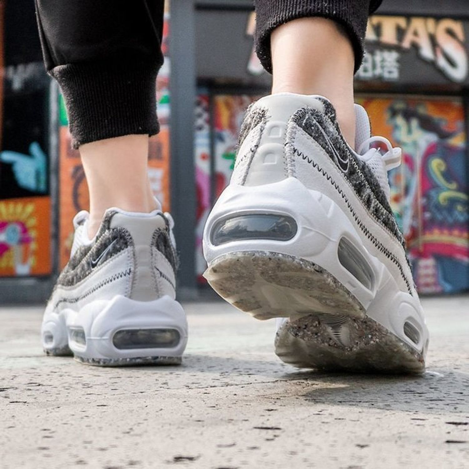 Giày Nike Air Max 95 Wmns Crater SE White Black CV8830-100 - Ảnh 4