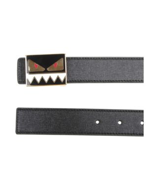 Alternative view of Thắt Lưng Fendi Leather Belt With Mostrino Buckle In Black 8C0559F09F0KUR