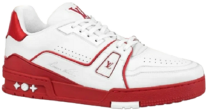 Giày Louis Vuitton Trainer Monogram 'White Red' 1A8SK2