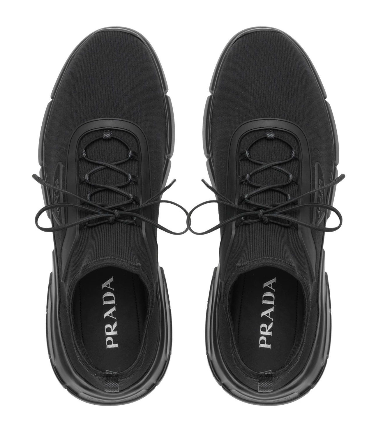 Giày Prada Knit Fabric Black 4E3572_3KFP_F0002 - Ảnh 3