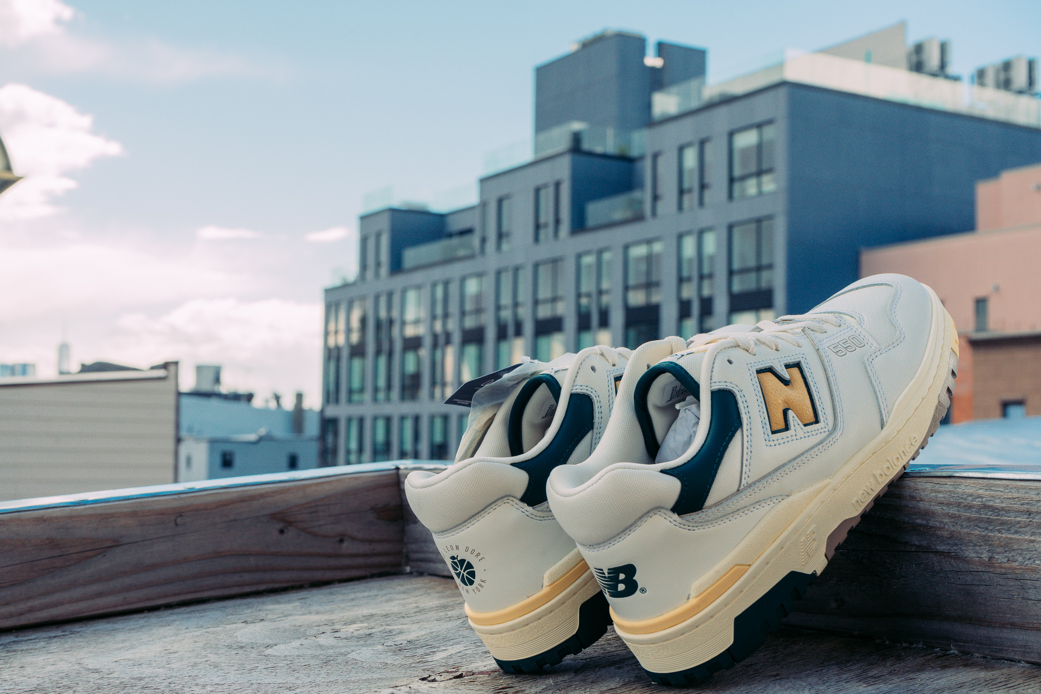 Giày New Balance Aimé Leon Dore x 550 'Green Yellow' BB550A2 - Ảnh 9