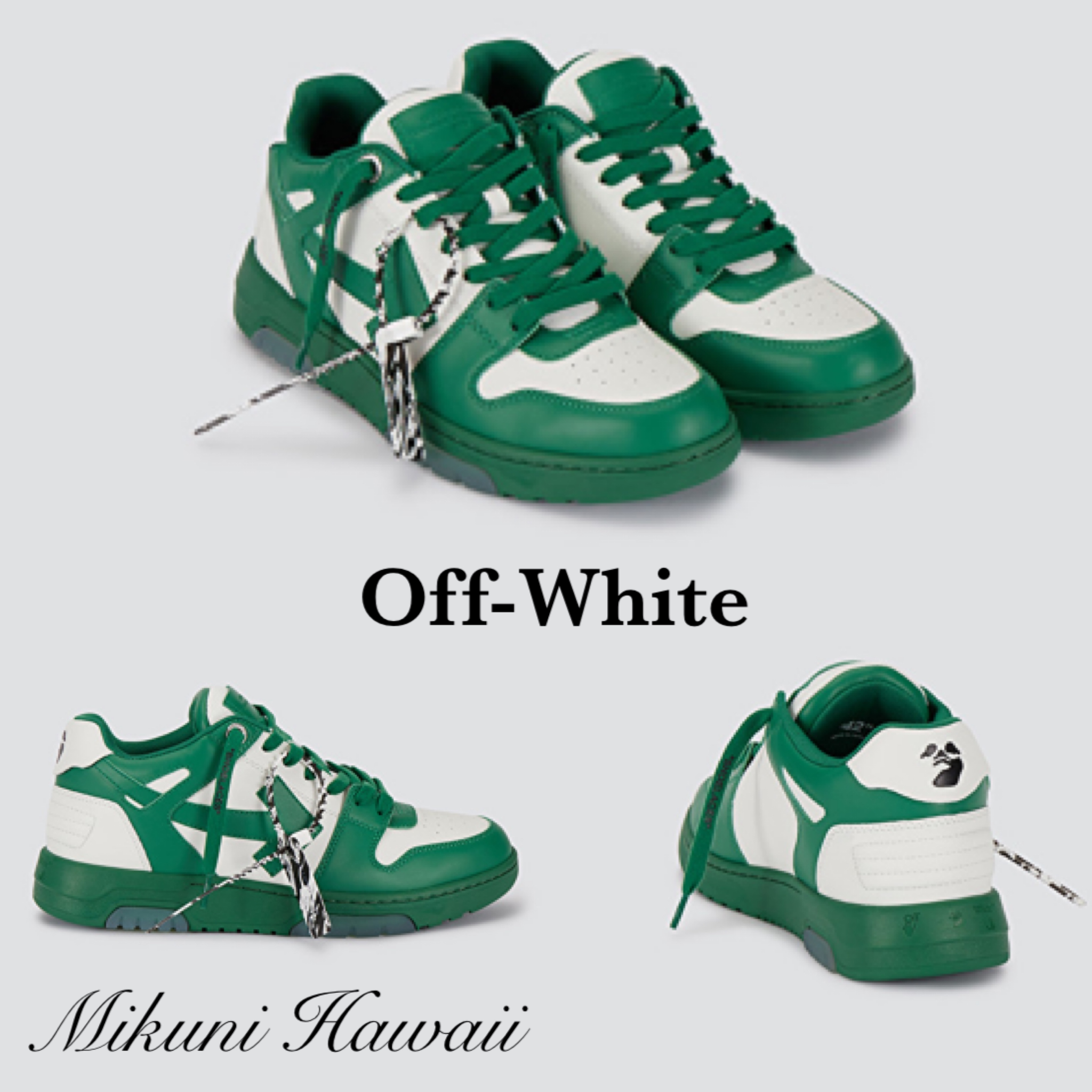 Giày Off-White Out of Office Low 'Dirty White Green' OMIA189R21LEA001-0455 - Ảnh 3