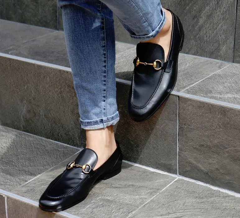 Alternative view of Giày Gucci Jordaan Leather Loafer 406994 BLM00 1000