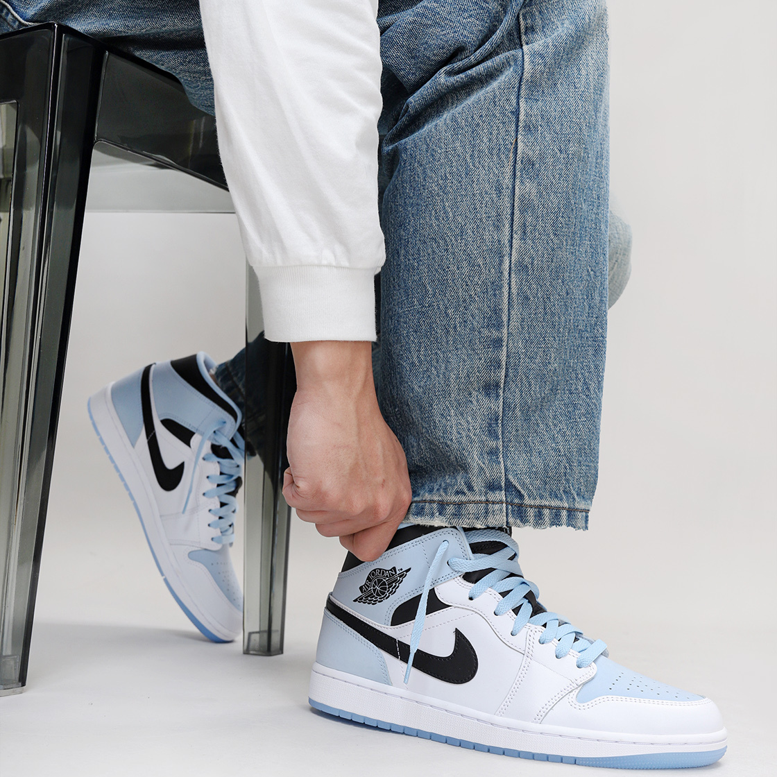 Giay Nike Air Jordan 1 Mid 'Ice Blue' DV1308-104