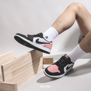 Alternative view of Giày Nike Air Jordan 1 Low OG GS 'Bleached Coral' CZ0858-061