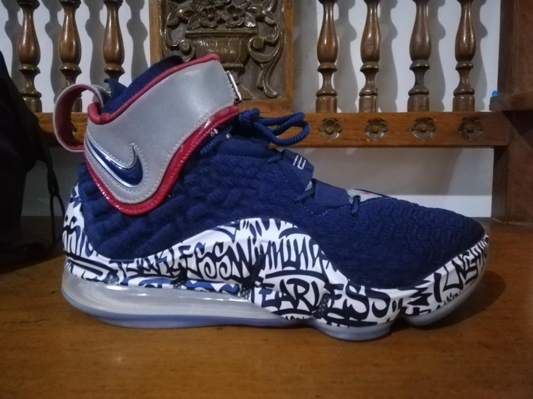 Giày Nike LeBron 17 EP 'LeBron 4 Cold Blue Graffiti' CT6052-400 - Ảnh 3